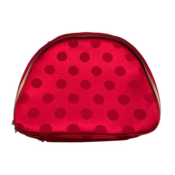 Estee Lauder Holiday Red Polka Dot Large Train Case Travel Makeup Bag 2025 GWP - Picture 2 of 14